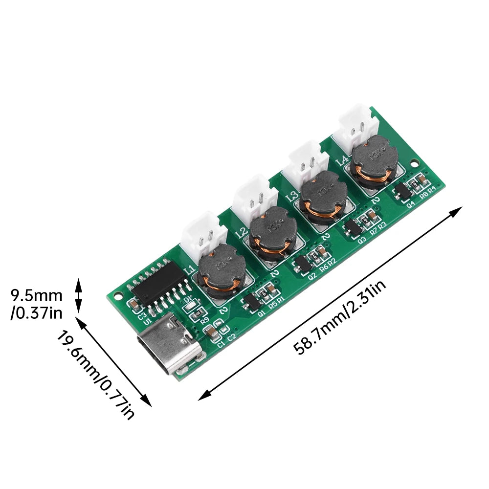 DC5V Quad-Spray Ultrasonic Atomiser Module DIY Kit Type-C