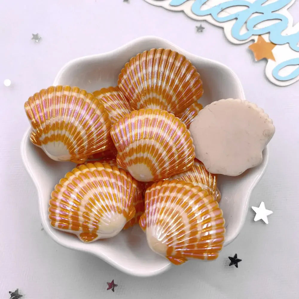8-Piece AB Resin Flower Flatback Cabochons – DIY Jewelry & Crafts
