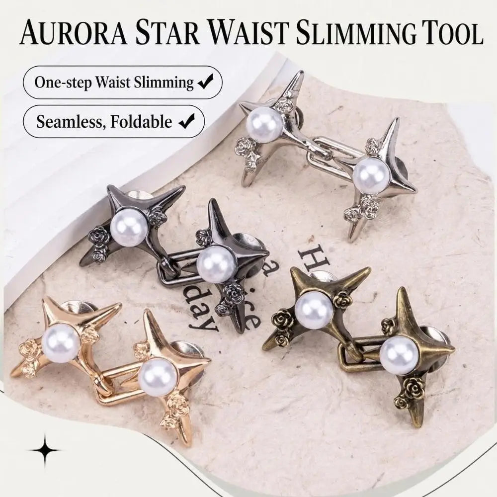 Pearl Jean Waist Cinch Buckle – No-Sew Adjustable Button Pin