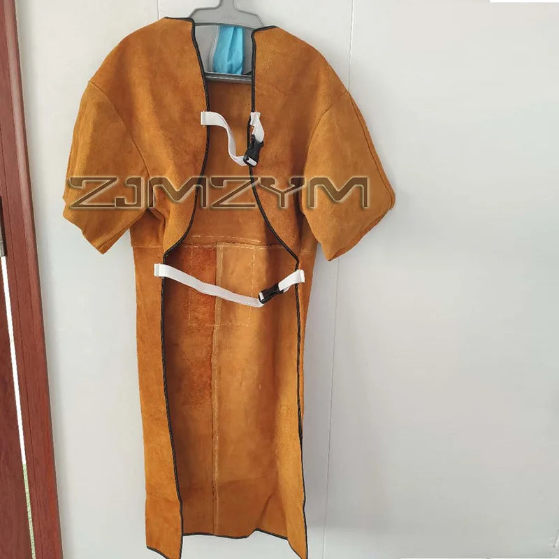 Cowhide Leather Welding Apron – Flame & Wear Resistant Coat