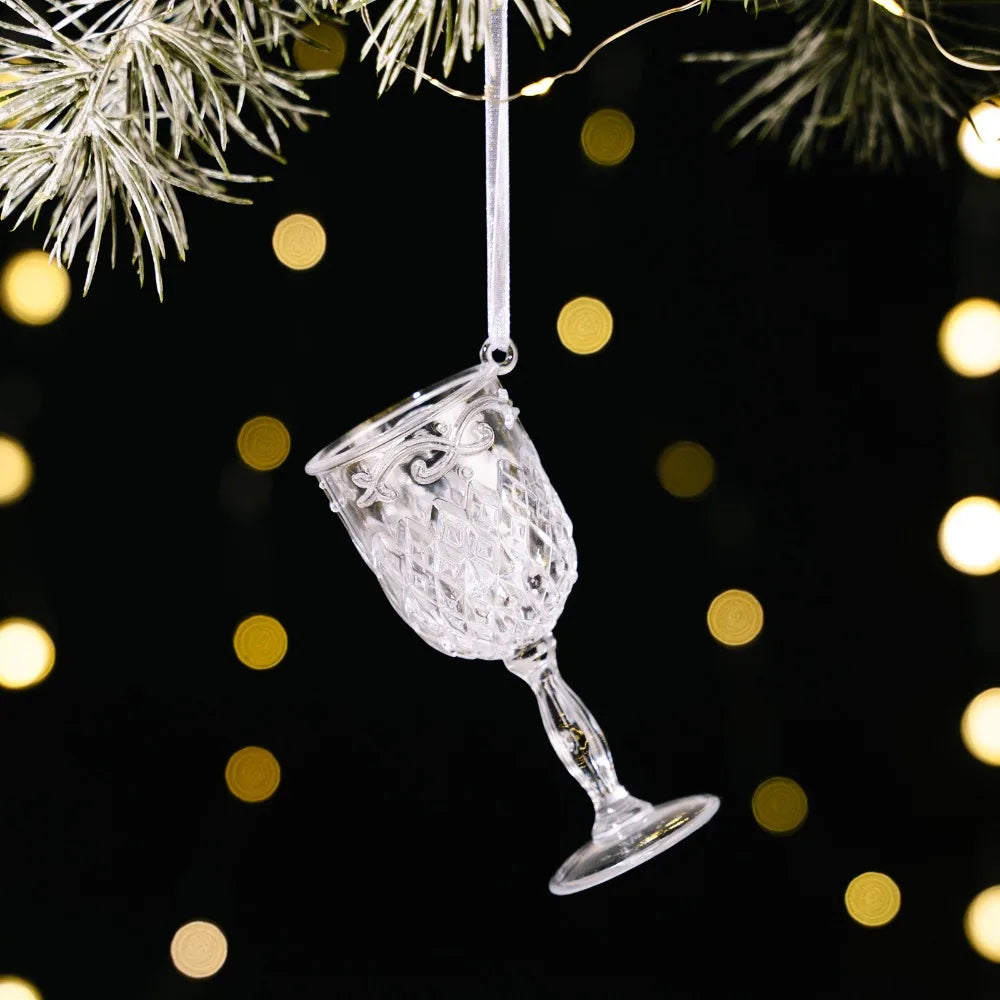 Acrylic Crystal Christmas Hanging Ornaments – Angel & Elk Pendants
