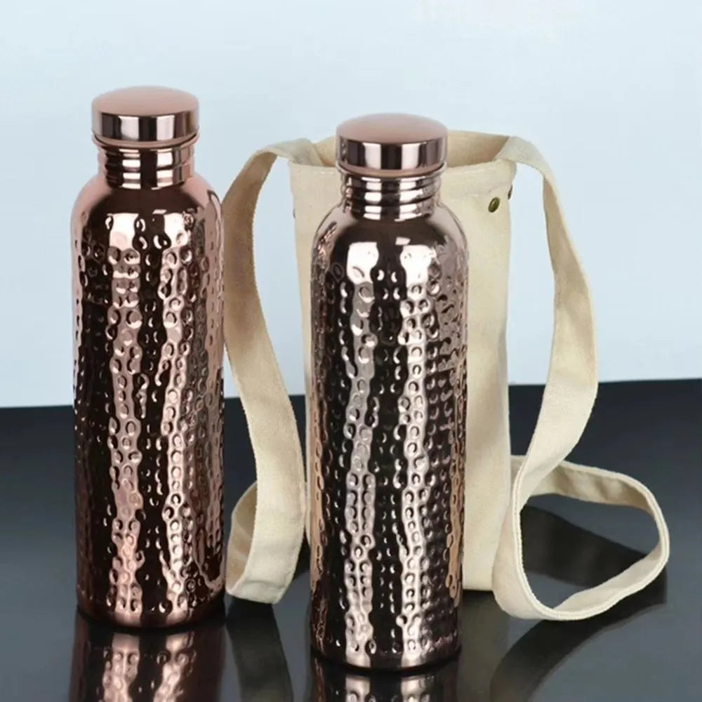 800ml Copper Insulated Water Bottle – Leakproof, One-Click Lid