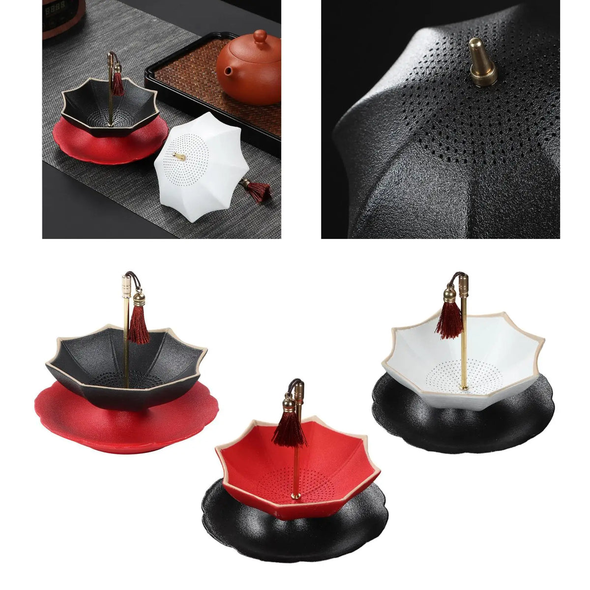 Umbrella Shape Ceramic Tea Strainer | Porcelain Loose Leaf Filter