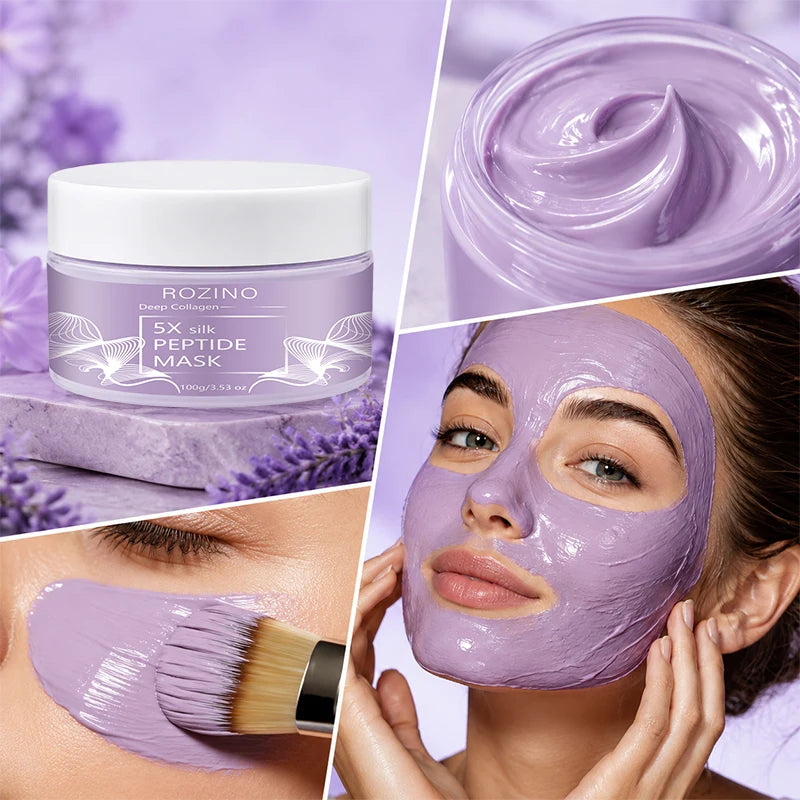 ROZINO Peptide Purple Mud Mask – Moisturizing & Cleansing 100g