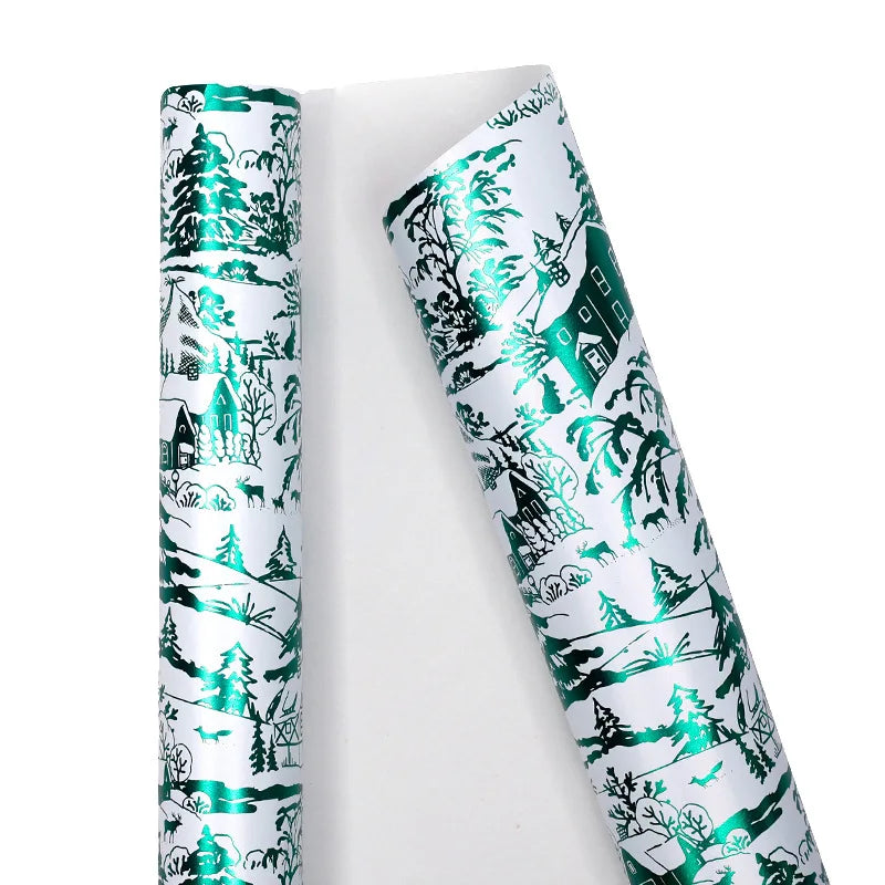 Recyclable Kraft Christmas Wrapping Paper Roll 300x43cm