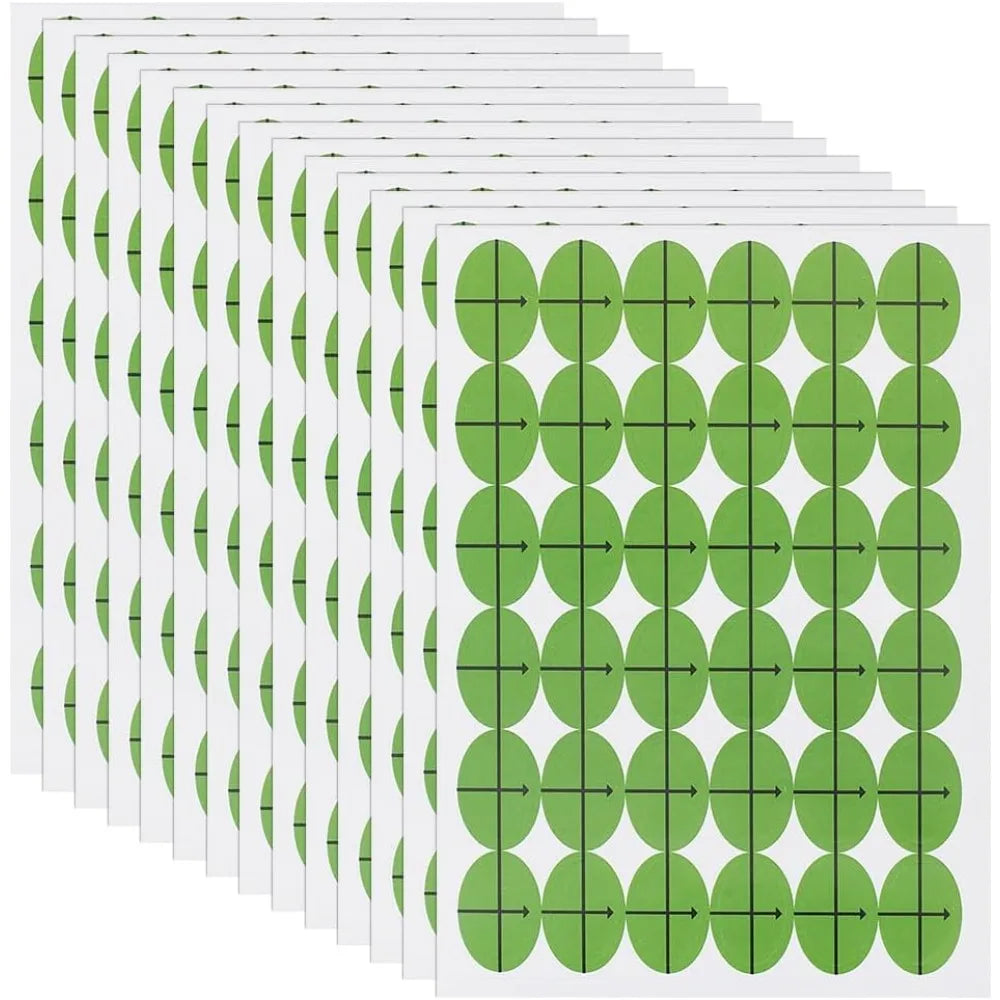 1296-Pc Oval Embroidery Placement Stickers | Sewing Layout