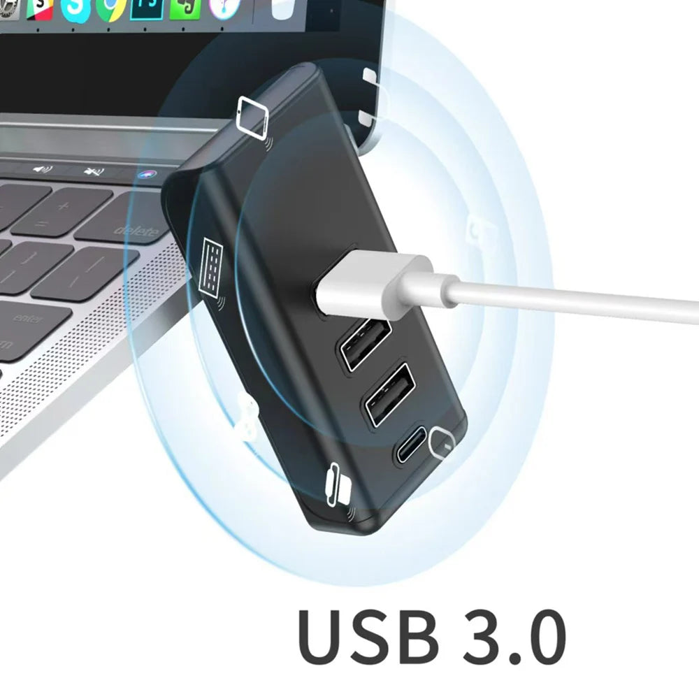 USB-C 4-Port USB 3.0 Hub for Tesla Model 3/Y & Laptops