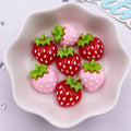 10PCS Kawaii Resin Strawberry Flatback Cabochons – DIY Crafts