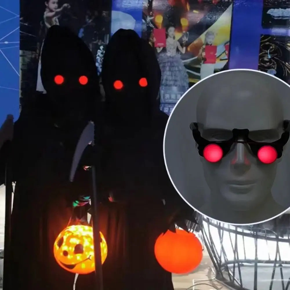 LED Light-Up Red Eye Glasses – Halloween & Masquerade Party