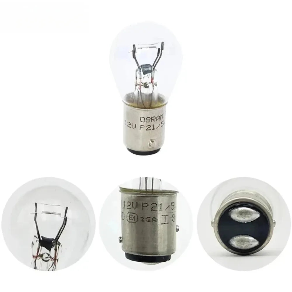 OSRAM 7528 P21/5W Halogen Bulbs 10-Pack | BAY15d 12V Dual Filament