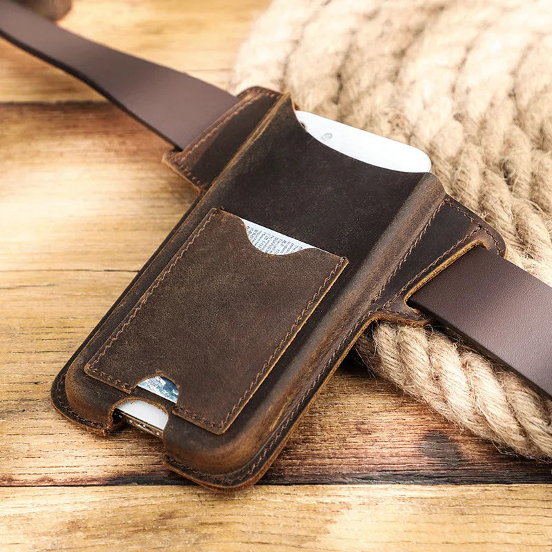 PU Leather Phone Holster Belt Clip Waist Bag – 6.7" Phones
