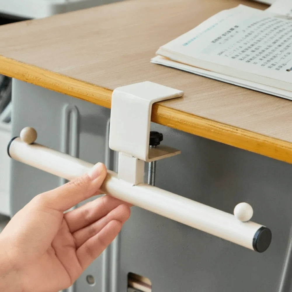 Adjustable No-Drill Desk Hook – Carbon Steel Backpack Holder
