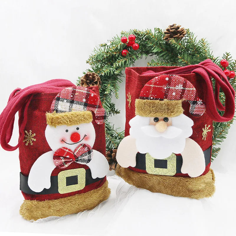 20cm Christmas Linen Gift Bag – DIY Holiday Tote & Decor