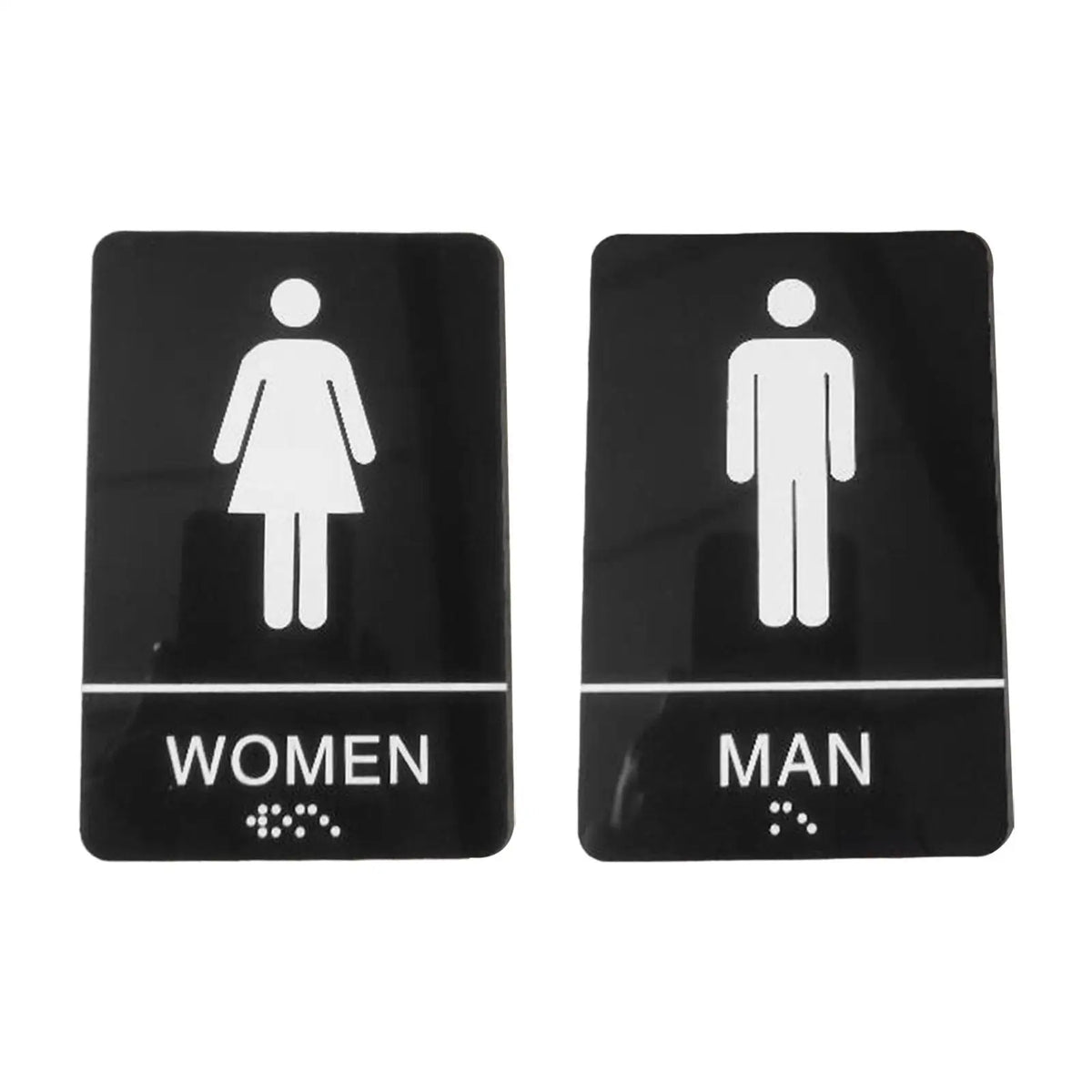 Self-Adhesive Acrylic Restroom Sign | Wall & Door Plaque