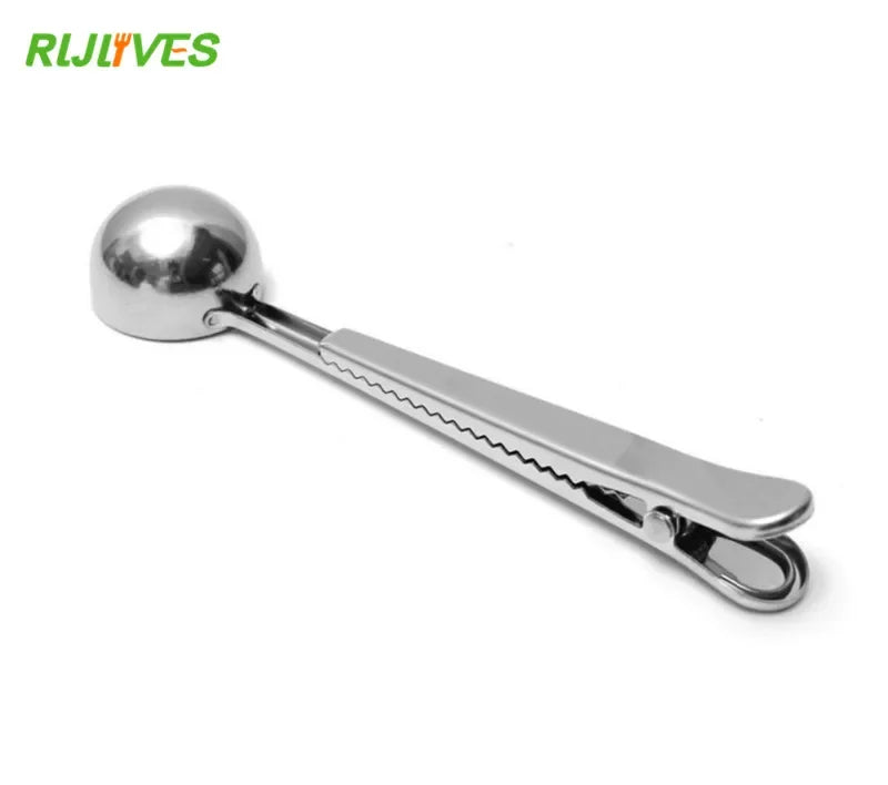 Stainless Steel Coffee Scoop with Bag Clip | Measuring Spoon