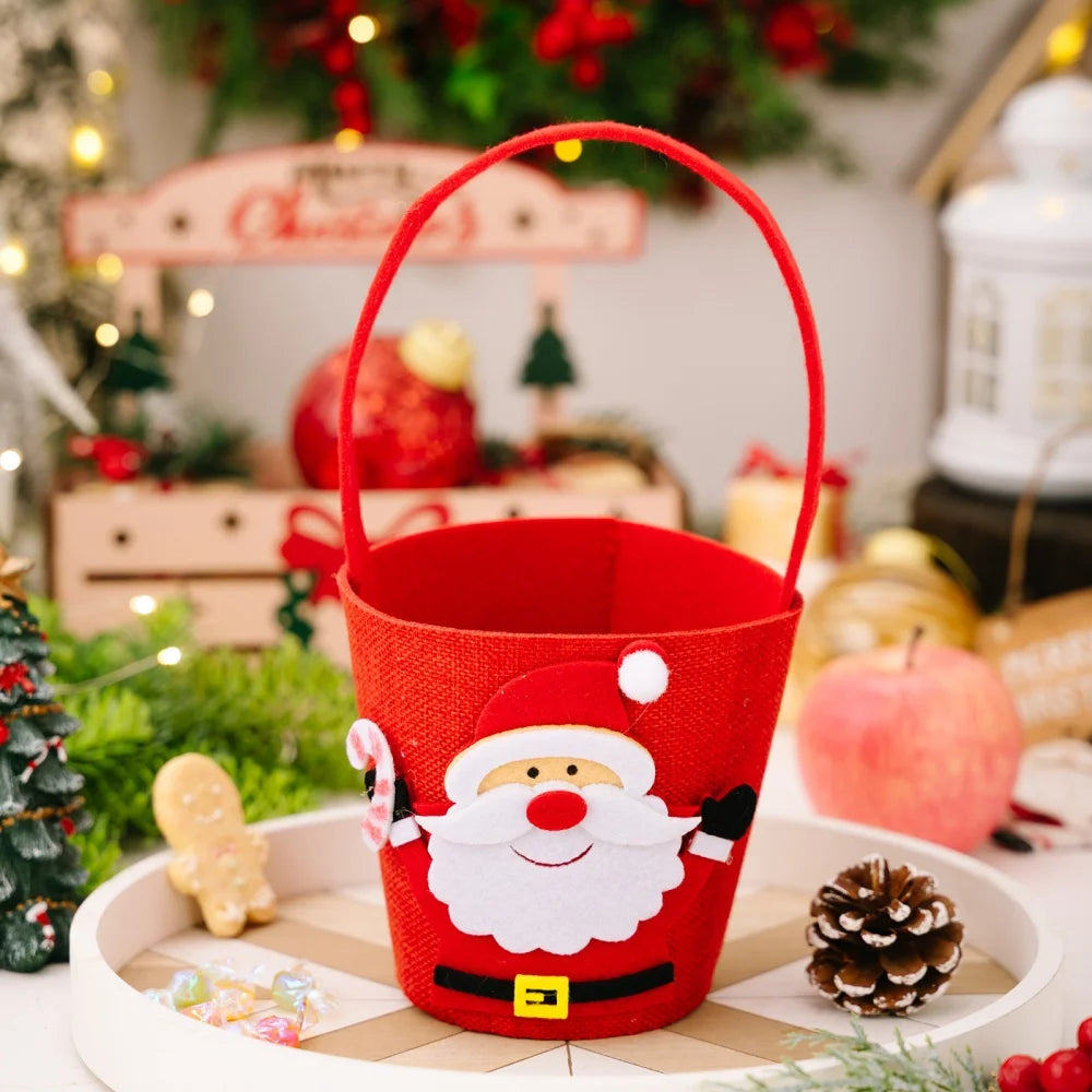 Santa Claus Christmas Gift Bag – Washable Reusable Candy Bag