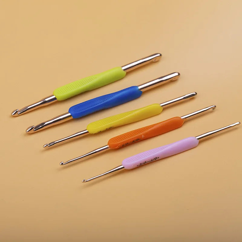 TPR Double Ended Crochet Hook – Soft Rubber Knitting Needle