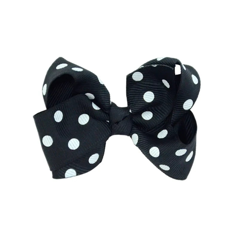 12-Pack Handmade Grosgrain Ribbon Bow Hair Clips for Girls