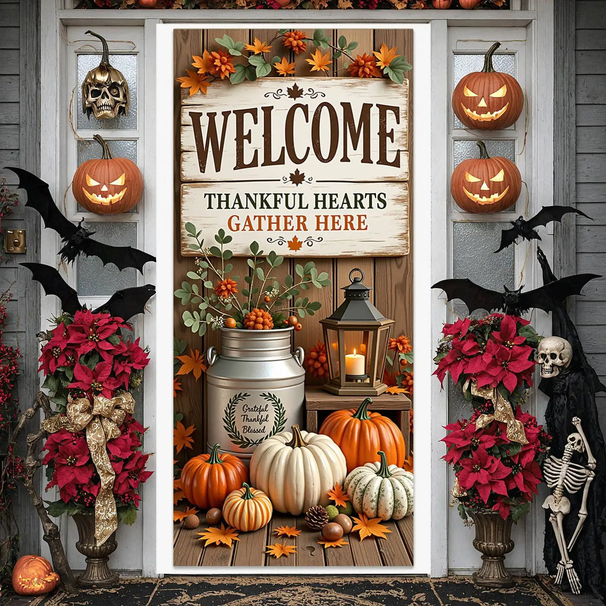 Thanksgiving Autumn Banner Turkey Theme Party Backdrop 180x90cm
