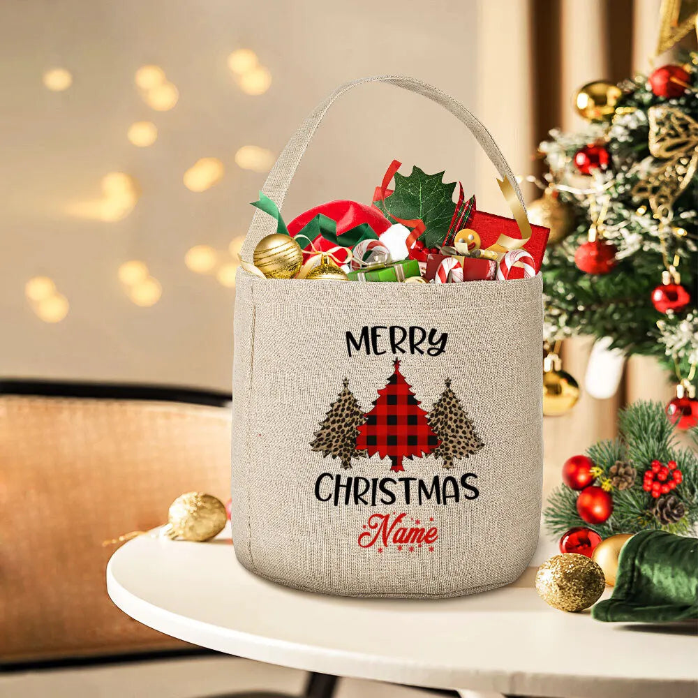 Personalized Deer Christmas Sack Bag – Kids Holiday Gift Tote