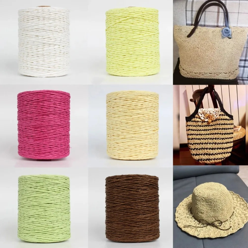 Raffia Straw Yarn 280–300m Roll | DIY Crochet & Knitting