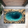 Optical Illusion Vortex Door Mat – Non-Slip Washable Rug