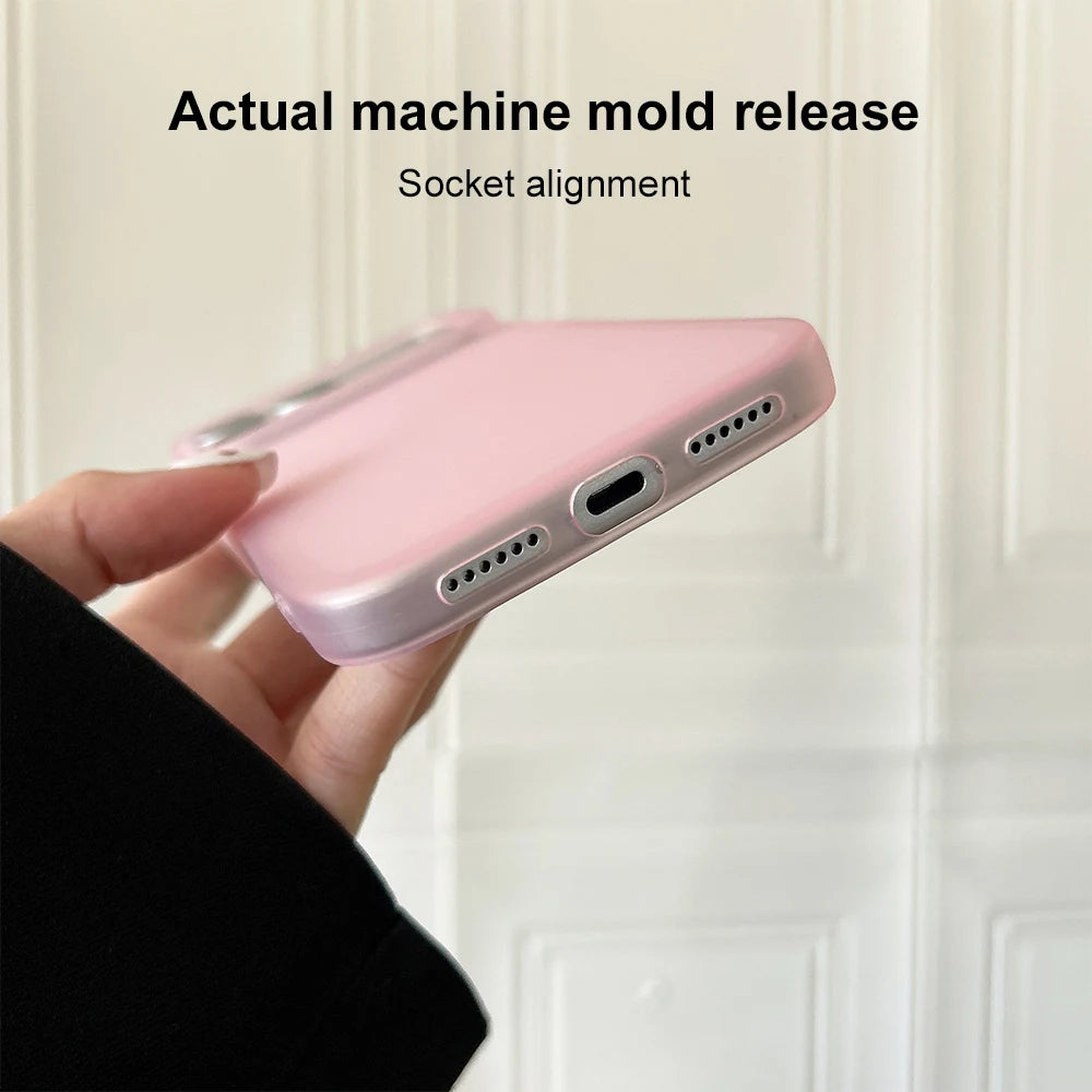 Clear Matte Silicone iPhone Case | Candy Color TPU Cover