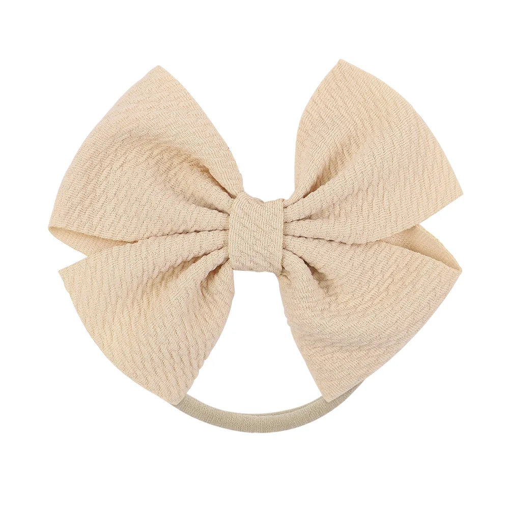 12-Pack Grosgrain Ribbon Hair Bows – Elastic Ponytail Holders