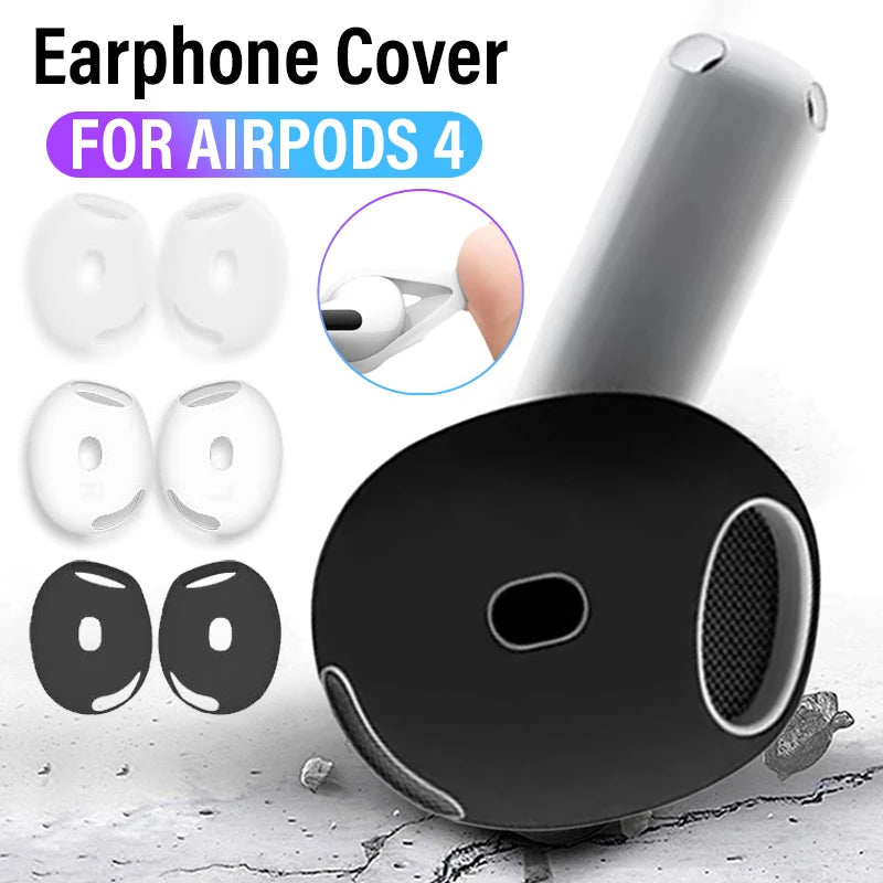 Ultra-Thin Silicone Ear Tip Covers & Protectors for AirPods 4