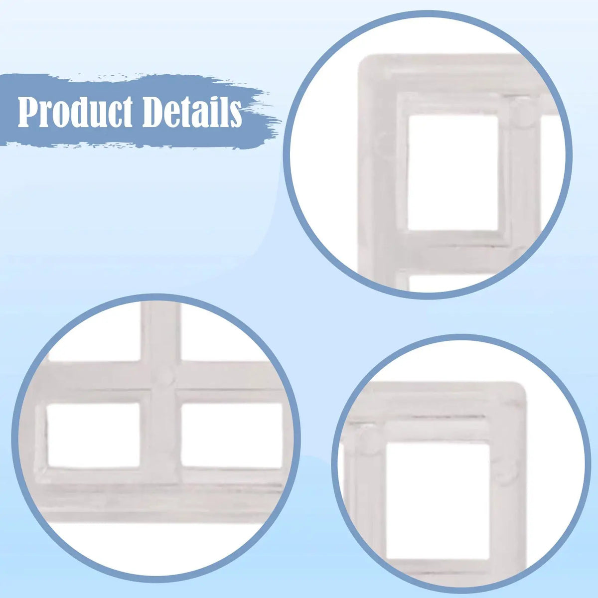 Clear Acrylic Window Blind Bracket Spacers – 8-Pack