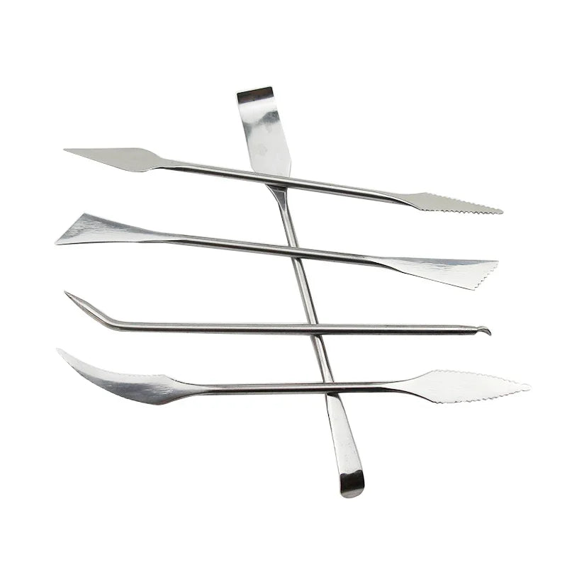 5-Piece Stainless Steel Clay Carving Knife Sculpting Tool Set