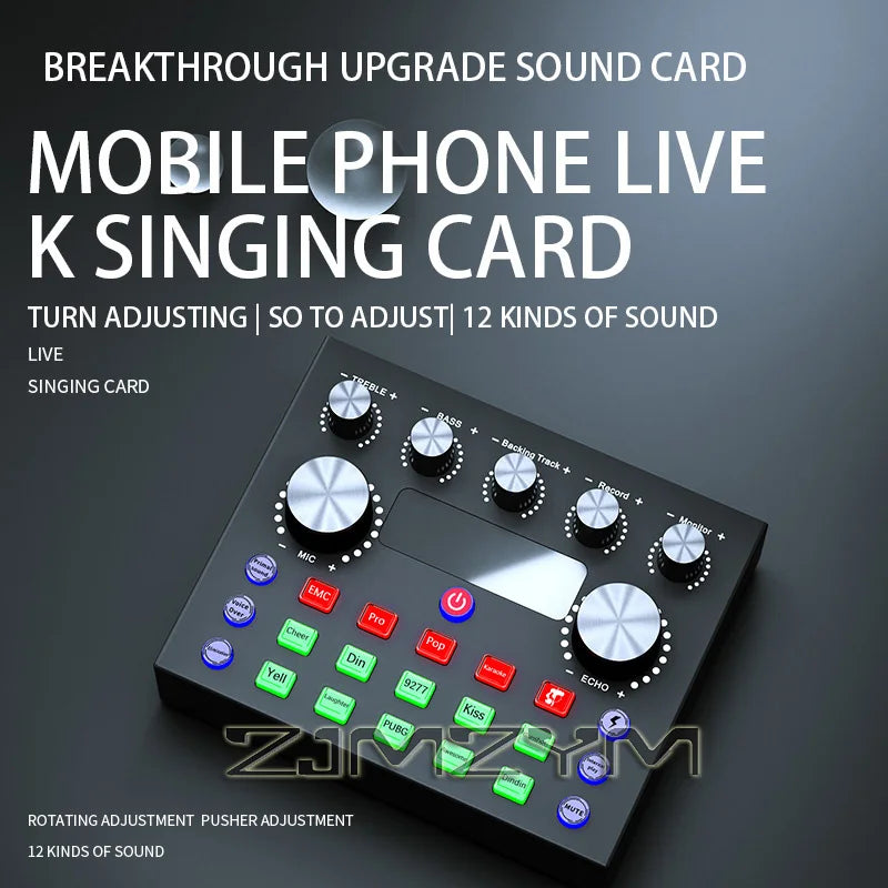 V8S Microphone Kit & Sound Card for PC/Phone Streaming