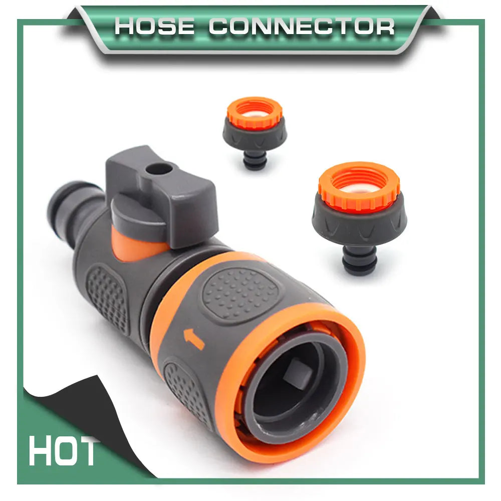Garden Hose Quick Connector 1/2" 3/4" 1" On/Off Tap Valve