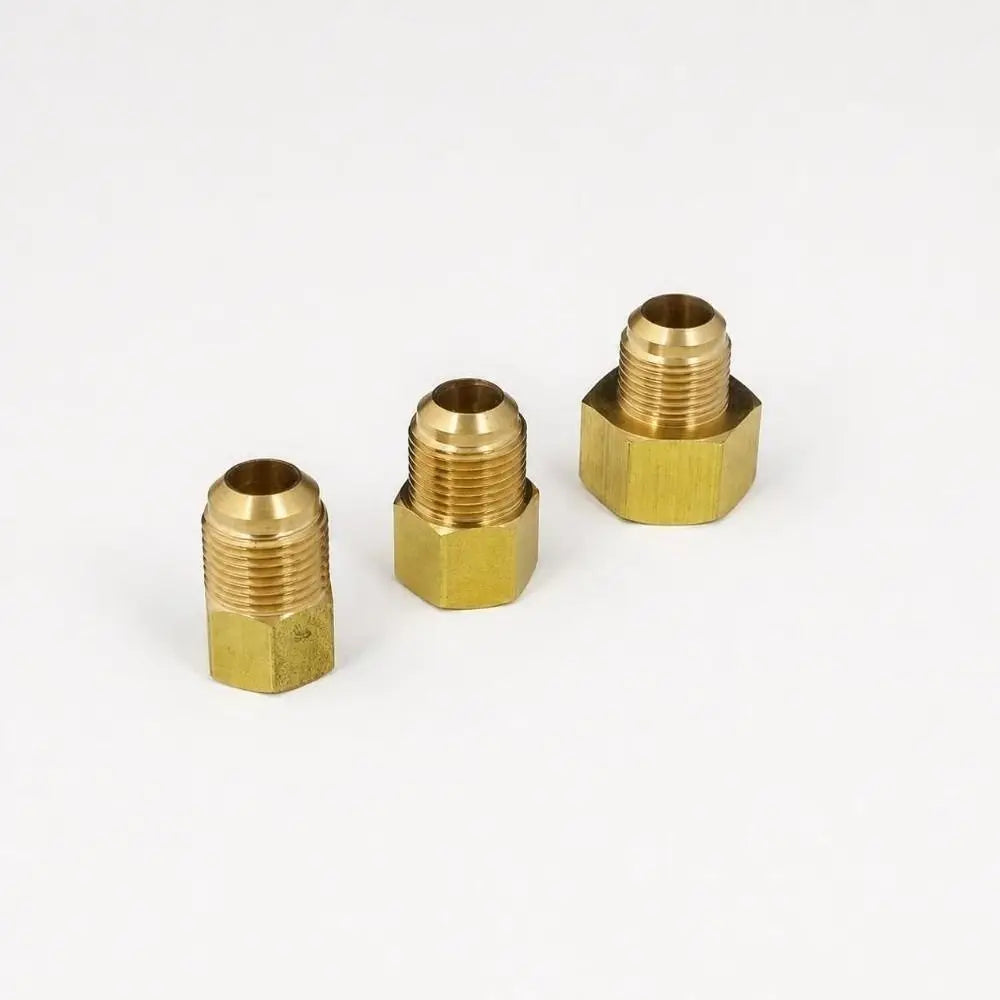 45-Degree SAE Brass Flare Reducer Fitting Female to Male 1/4–3/4"