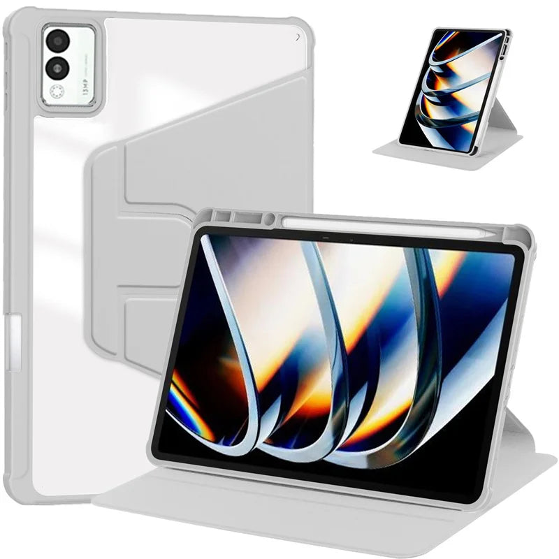 Tecno Megapad 11 Case – 360° Rotating Stand & Pencil Holder