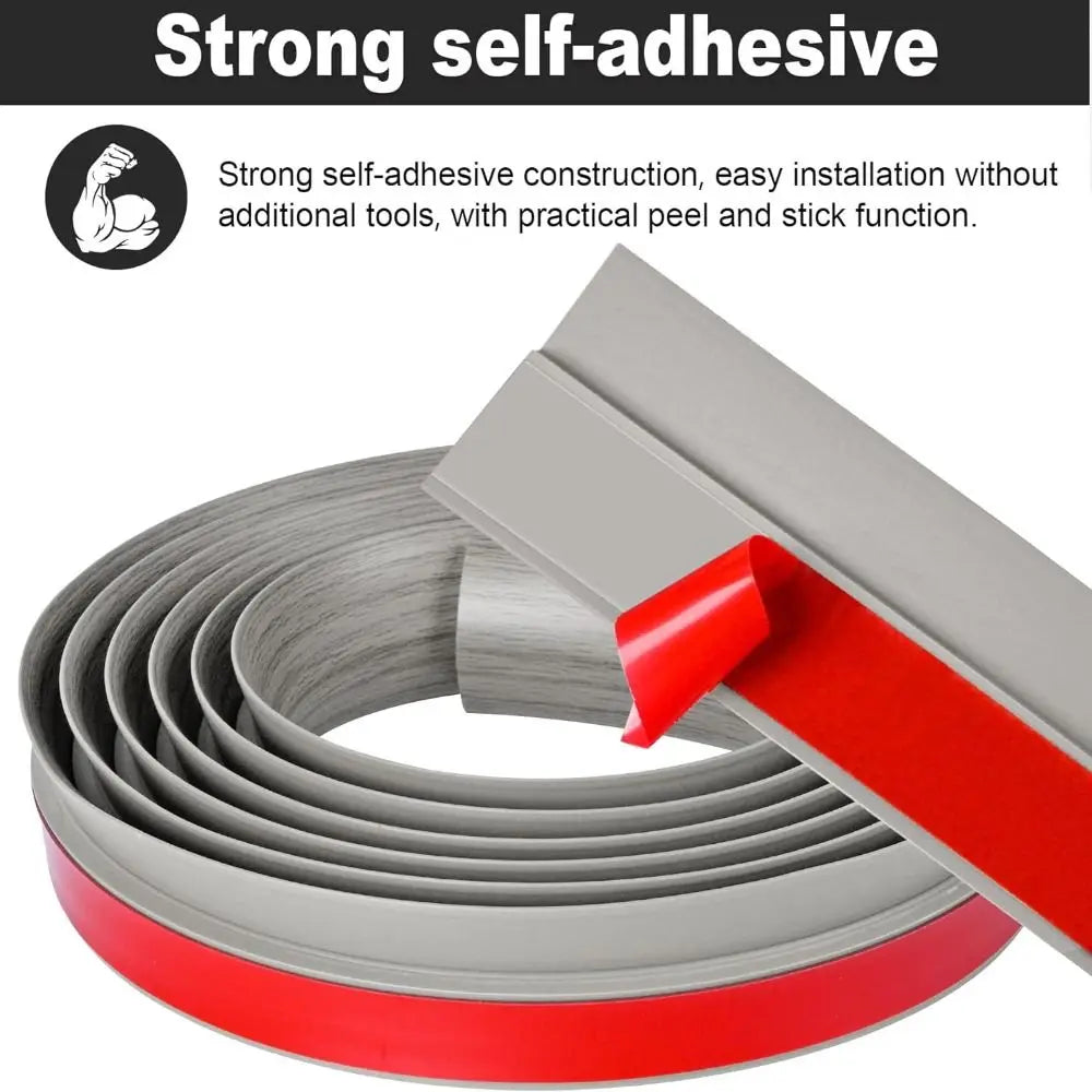 PVC Floor Transition Strip – Cuttable Self-Adhesive Threshold
