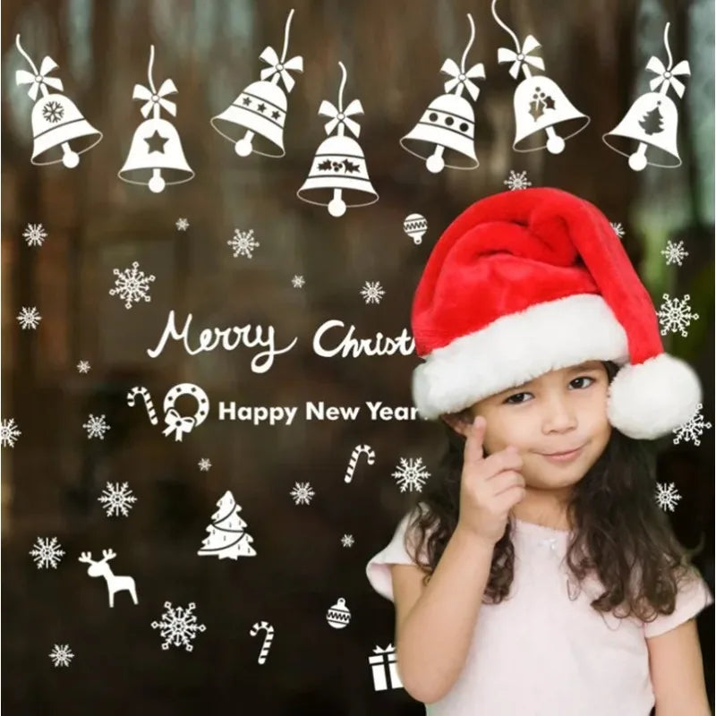 Christmas Snowflake Ball Bell Window Wall Decals – PVC Stickers