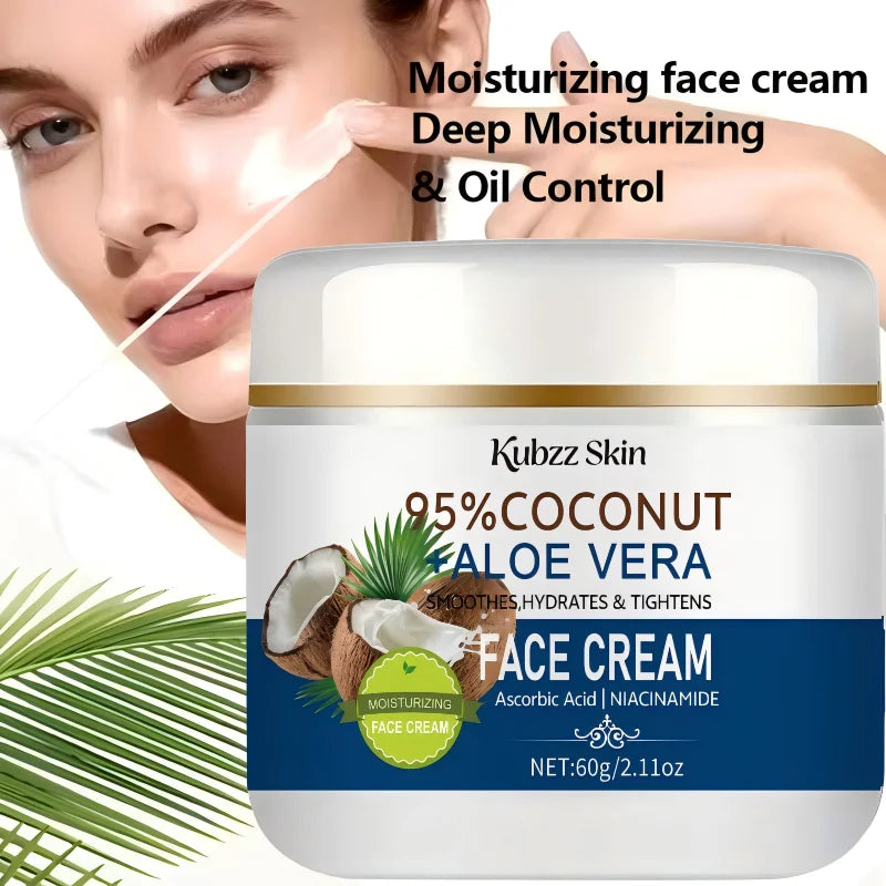 Kubzz Skin 95% Coconut Face Cream 60g | Aloe & Niacinamide