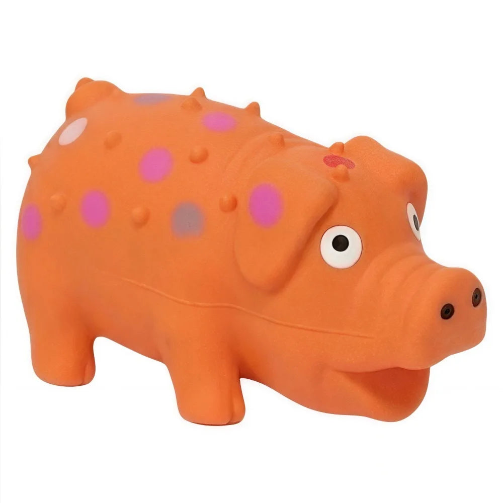 Squeaky Pig Dog Toy – 4" Soft Latex Chew Toy for Dogs
