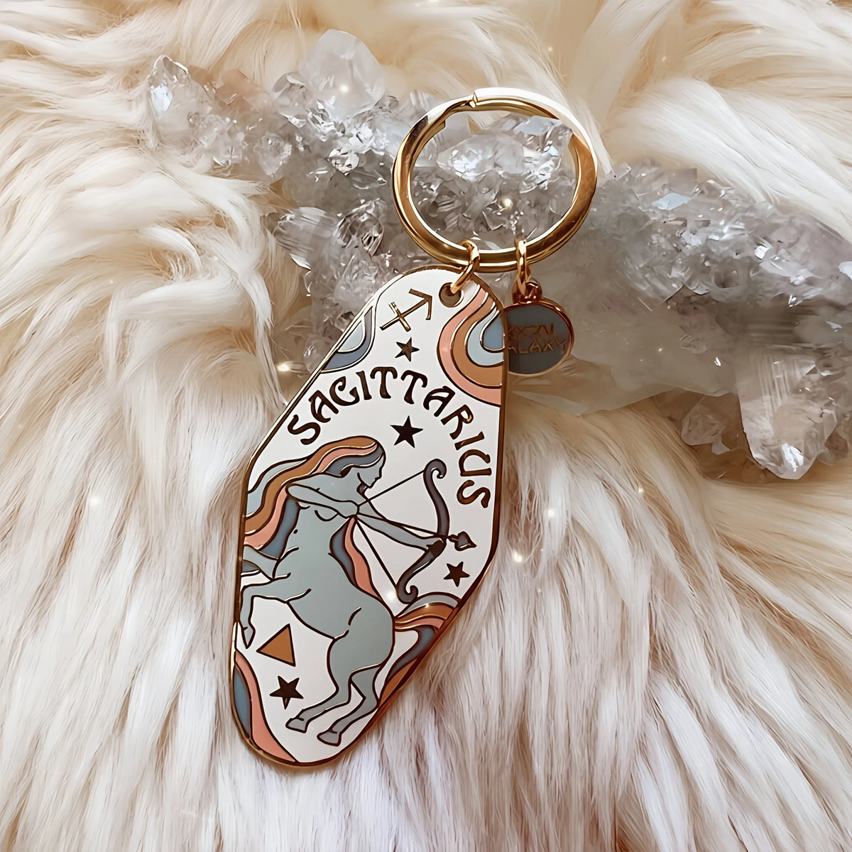 Zodiac Constellation Enamel Metal Keychain | Horoscope Gift