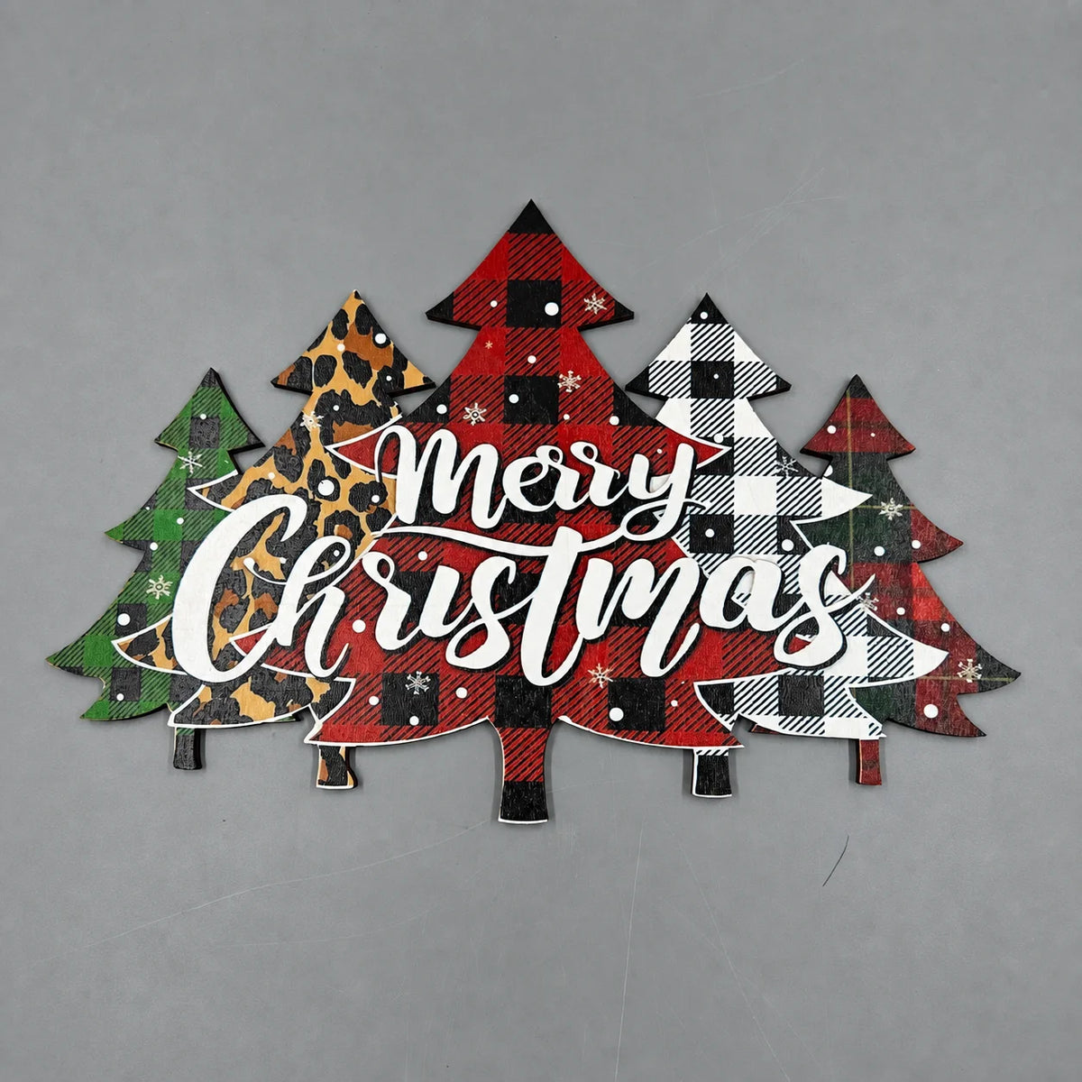 Wooden Christmas Tree Hanging Ornament | Holiday Wall Décor