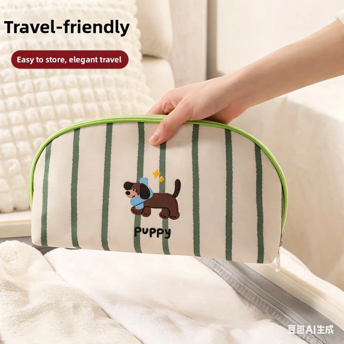 Oxford Cloth Travel Organizer Bag for Underwear, Socks & Bras