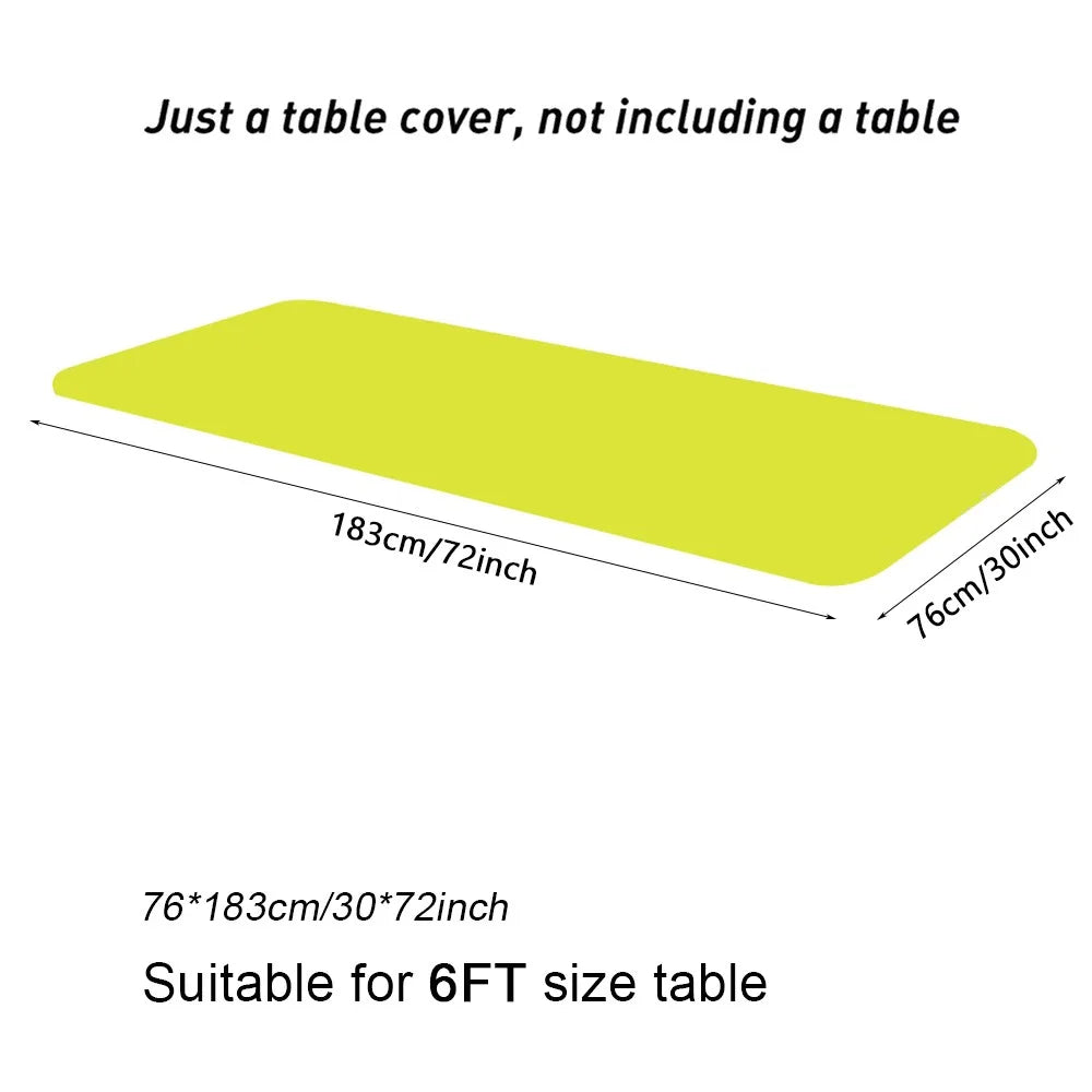 Spandex Elastic Fitted 6FT Rectangular Tablecloth | Wrinkle Free