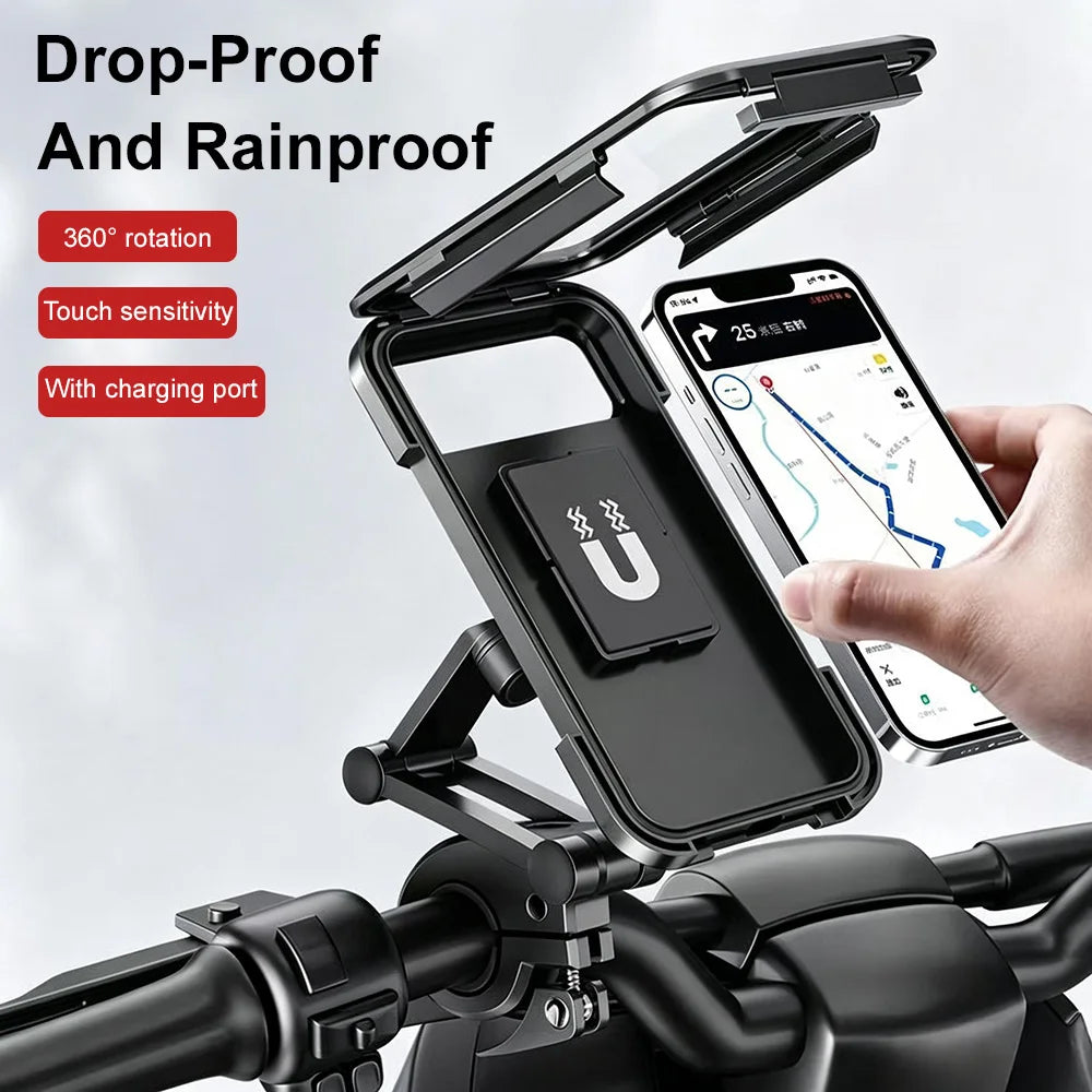Waterproof Motorcycle Phone Mount 360° Rotatable | Up to 7"
