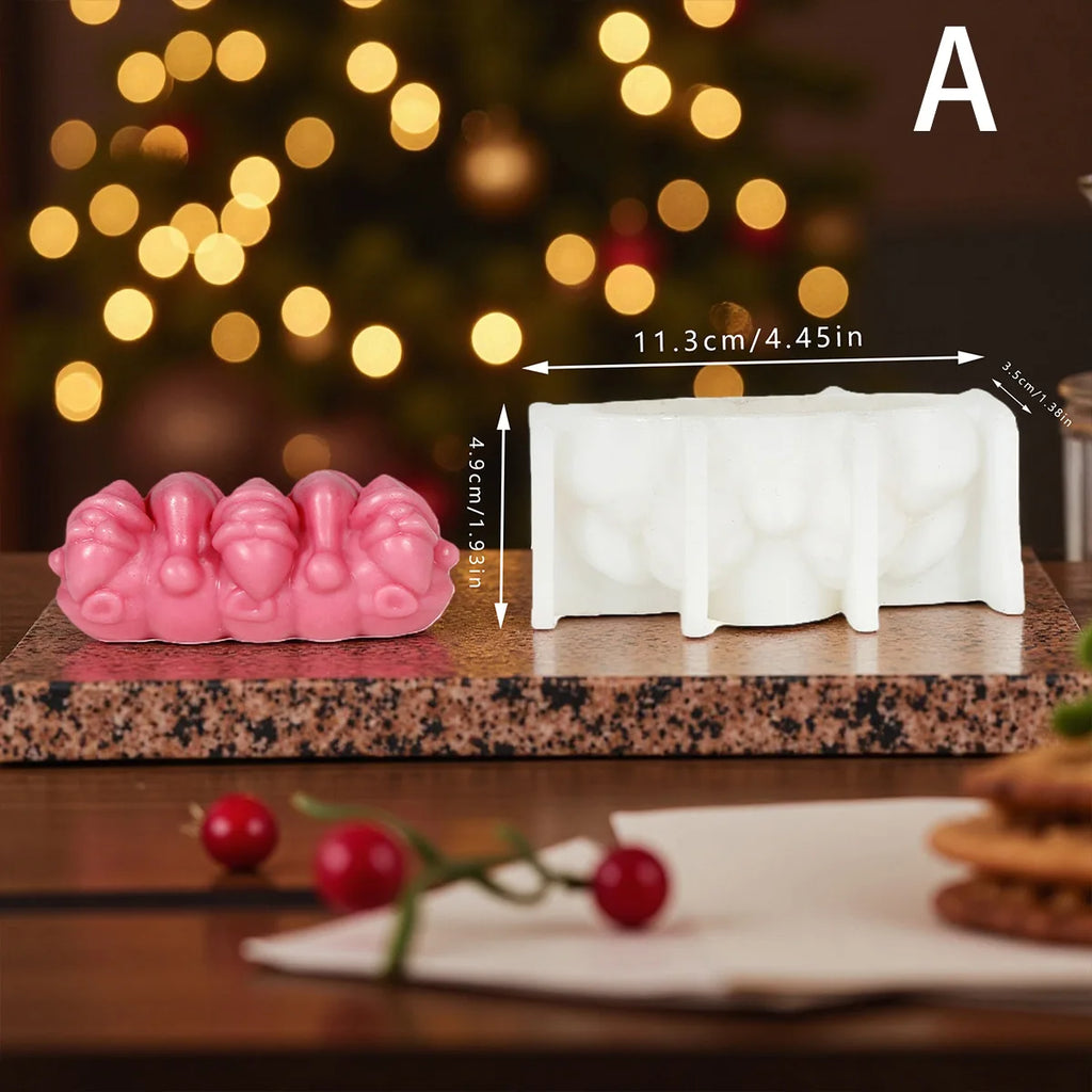 Santa Claus Sled Silicone Candle Mold – DIY Christmas Craft