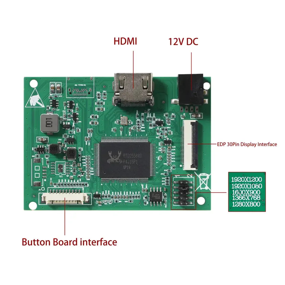 14-Inch Full HD 1920x1080 IPS LCD DIY Display Kit + HDMI Board