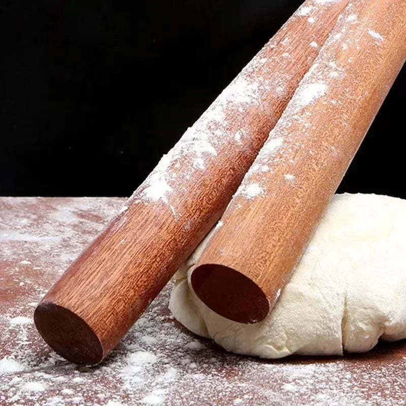 Ebony Wood Rolling Pin 30/50/60cm – One-Piece Solid Wood