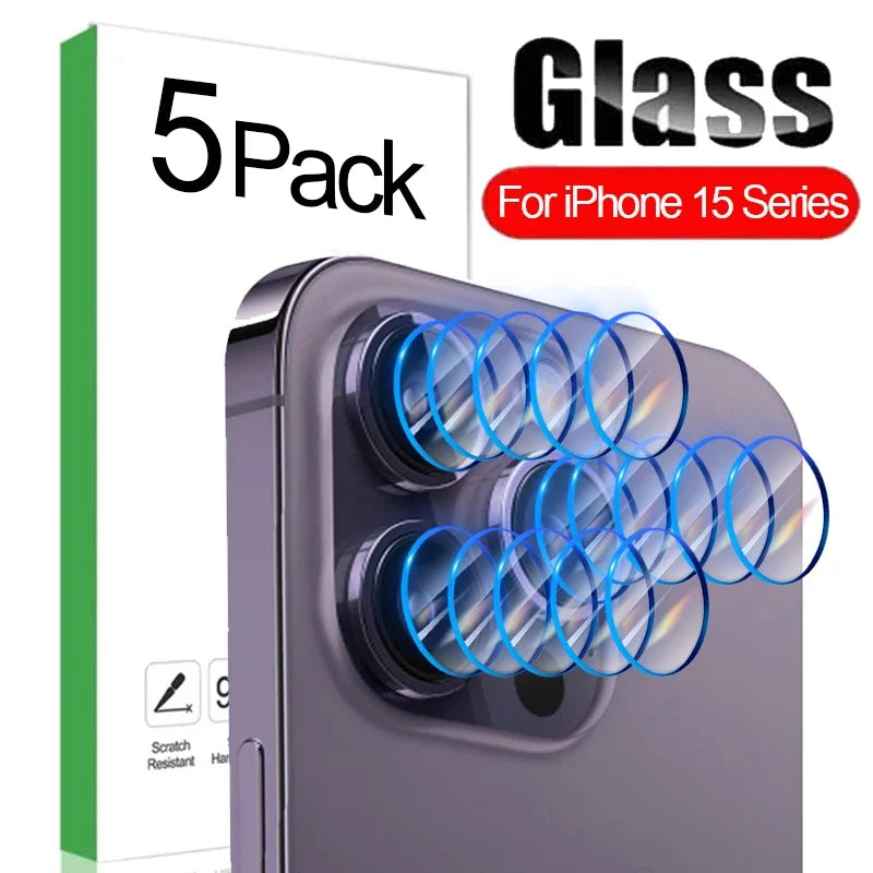 iPhone 15 Rear Camera Lens Tempered Glass Protector