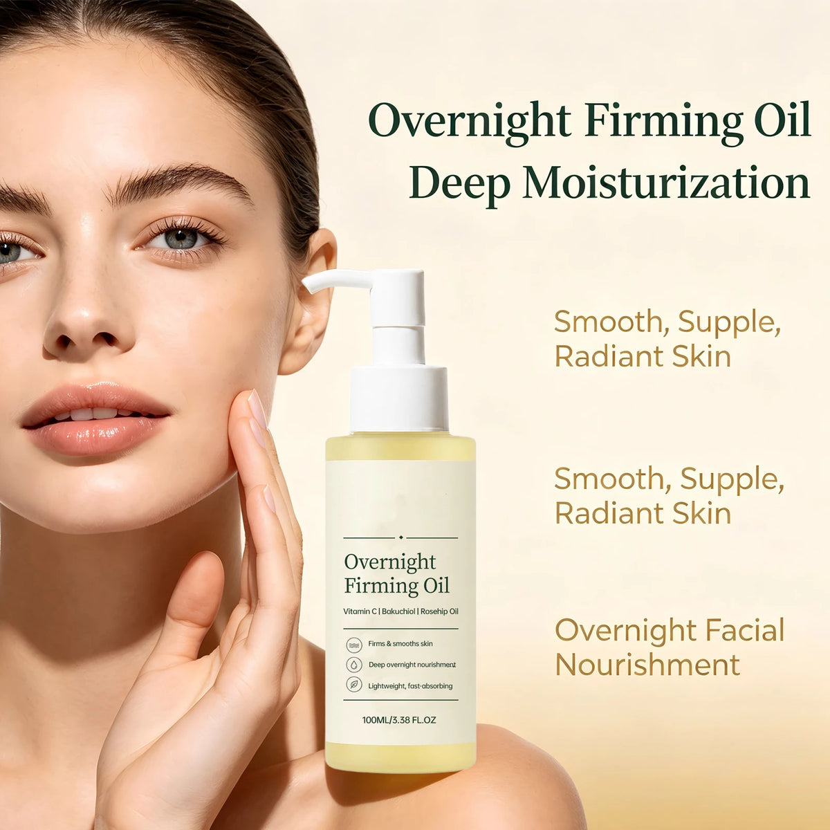 Firming Overnight Facial Oil – Hydrating Lifting Face Serum