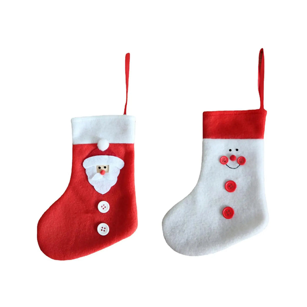 4-Pack Christmas Stockings – Santa Fireplace Hanging Décor
